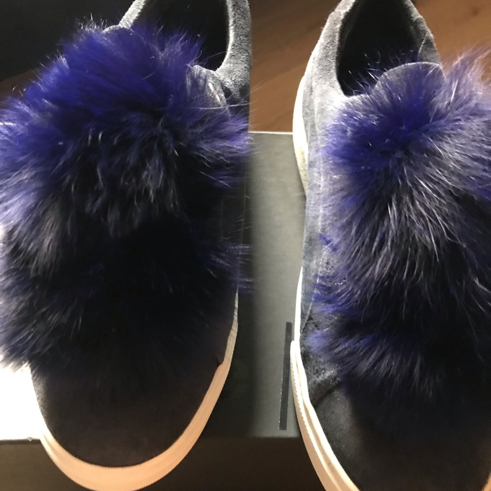 Here Now Navy Pom Pom sneakers size 38